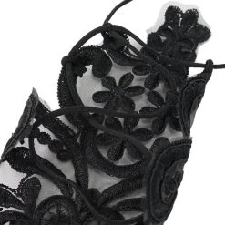 DEVIL FASHION Manchettes Gothiques 'Flower Shaped' Noires -ALCHEMY GOTHIC shop manchettes gothiques flower shaped noires 11
