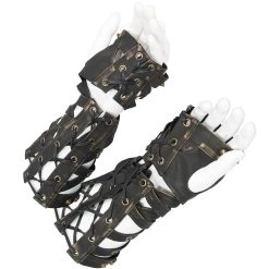 DEVIL FASHION Manchettes 'Steampunk Gear' Marrons -ALCHEMY GOTHIC shop manchettes steampunk gear marrons 12