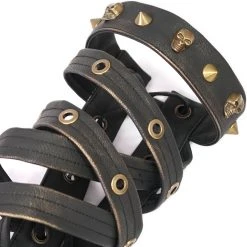 DEVIL FASHION Manchettes 'Steampunk Gear' Marrons -ALCHEMY GOTHIC shop manchettes steampunk gear marrons 14