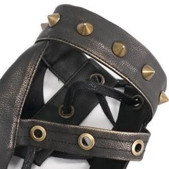 DEVIL FASHION Manchettes 'Steampunk Gear' Marrons -ALCHEMY GOTHIC shop manchettes steampunk gear marrons 16
