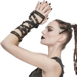 DEVIL FASHION Manchettes 'Steampunk Gear' Marrons -ALCHEMY GOTHIC shop manchettes steampunk gear marrons 4