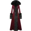 DEVIL FASHION Manteau à Capuche 'Red Frozen' Rouge Et Noir 2 DEVIL FASHION Manteau à Capuche 'Red Frozen' Rouge Et Noir -ALCHEMY GOTHIC shop manteau a capuche red frozen rouge et noir