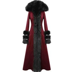 DEVIL FASHION Manteau à Capuche 'Red Frozen' Rouge Et Noir