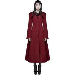 DEVIL FASHION Manteau à Capuche 'Red Frozen' Rouge Et Noir -ALCHEMY GOTHIC shop manteau a capuche red frozen rouge et noir 4