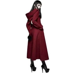 DEVIL FASHION Manteau à Capuche 'Red Frozen' Rouge Et Noir -ALCHEMY GOTHIC shop manteau a capuche red frozen rouge et noir 5