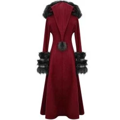 DEVIL FASHION Manteau à Capuche 'Red Frozen' Rouge Et Noir -ALCHEMY GOTHIC shop manteau a capuche red frozen rouge et noir 8
