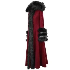 DEVIL FASHION Manteau à Capuche 'Red Frozen' Rouge Et Noir -ALCHEMY GOTHIC shop manteau a capuche red frozen rouge et noir 9