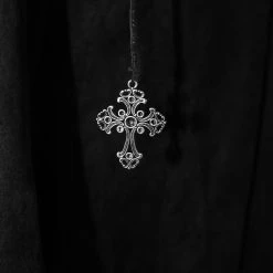 DEVIL FASHION Manteau 'Azalaïs' Noir -ALCHEMY GOTHIC shop manteau azalais noir 14