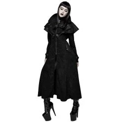 DEVIL FASHION Manteau 'Azalaïs' Noir -ALCHEMY GOTHIC shop manteau azalais noir 5