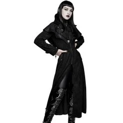 DEVIL FASHION Manteau 'Azalaïs' Noir -ALCHEMY GOTHIC shop manteau azalais noir 6