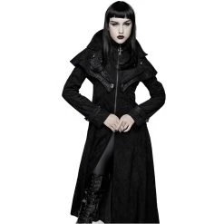 DEVIL FASHION Manteau 'Azalaïs' Noir -ALCHEMY GOTHIC shop manteau azalais noir 7