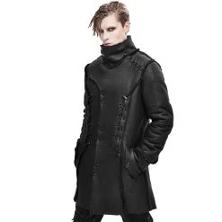 DEVIL FASHION Manteau 'Dark Waste' Noir -ALCHEMY GOTHIC shop manteau dark waste noir 2