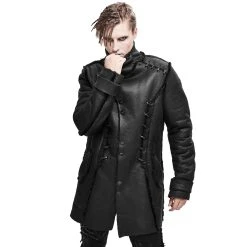 DEVIL FASHION Manteau 'Dark Waste' Noir -ALCHEMY GOTHIC shop manteau dark waste noir 4