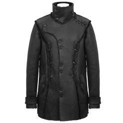 DEVIL FASHION Manteau 'Dark Waste' Noir -ALCHEMY GOTHIC shop manteau dark waste noir 8