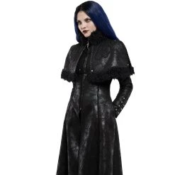 PUNK RAVE Manteau 'Doriana' Noir -ALCHEMY GOTHIC shop manteau doriana noir 7