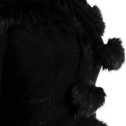 Pyon Pyon Manteau Gothic Lolita à Capuche 'Dolly' Noir -ALCHEMY GOTHIC shop manteau gothic lolita a capuche dolly noir 9