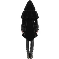 PUNK RAVE Manteau Gothic Lolita 'Witchnight' Noir à Capuche -ALCHEMY GOTHIC shop manteau gothic lolita witchnight noir a capuche 2