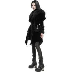 PUNK RAVE Manteau Gothic Lolita 'Witchnight' Noir à Capuche -ALCHEMY GOTHIC shop manteau gothic lolita witchnight noir a capuche 4