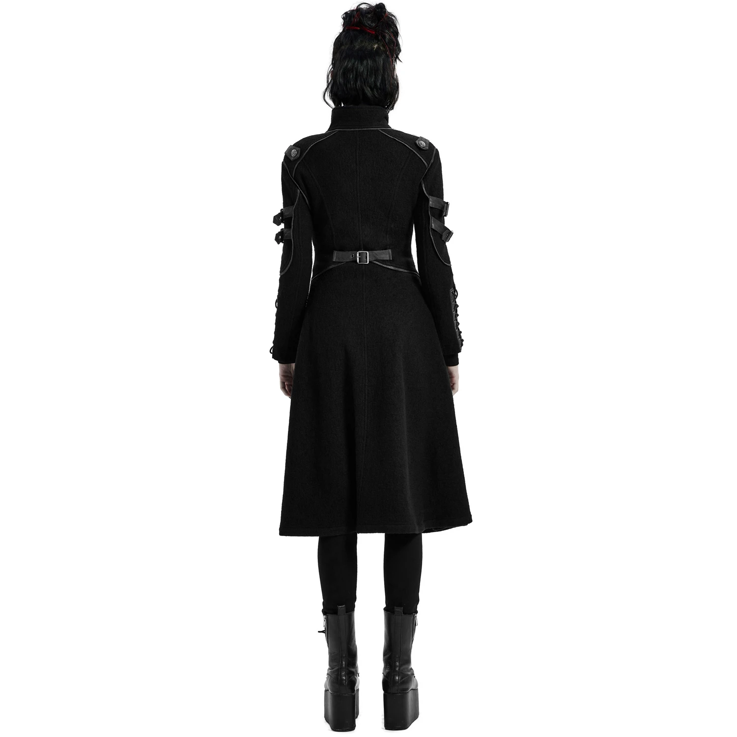 PUNK RAVE Manteau Gothique 'Bellona' Noir 5 PUNK RAVE Manteau Gothique 'Bellona' Noir – Image 3