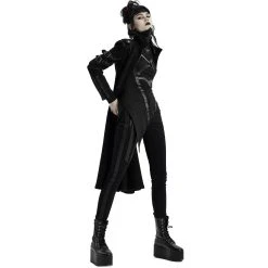 PUNK RAVE Manteau Gothique 'Bellona' Noir 29 PUNK RAVE Manteau Gothique 'Bellona' Noir -ALCHEMY GOTHIC shop manteau gothique bellona noir 8