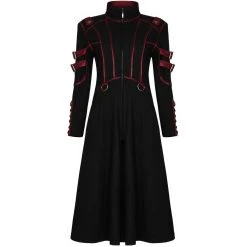 PUNK RAVE Manteau Gothique 'Bellona' Noir Et Rouge -ALCHEMY GOTHIC shop manteau gothique bellona noir et rouge 14