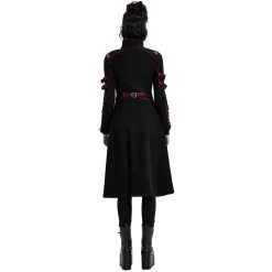 PUNK RAVE Manteau Gothique 'Bellona' Noir Et Rouge -ALCHEMY GOTHIC shop manteau gothique bellona noir et rouge 2