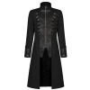 PUNK RAVE Manteau Gothique 'Nautilus' Noir -ALCHEMY GOTHIC shop manteau gothique nautilus noir
