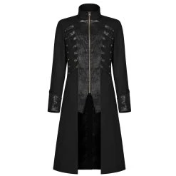 PUNK RAVE Manteau Gothique 'Nautilus' Noir