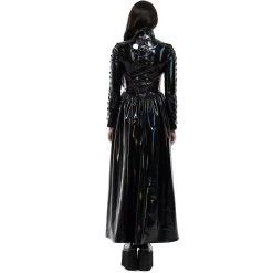PUNK RAVE Manteau Long 'Cyber Laser' Noir -ALCHEMY GOTHIC shop manteau long cyber laser noir 2