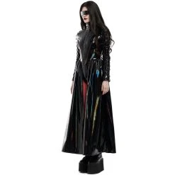 PUNK RAVE Manteau Long 'Cyber Laser' Noir -ALCHEMY GOTHIC shop manteau long cyber laser noir 3