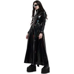 PUNK RAVE Manteau Long 'Cyber Laser' Noir -ALCHEMY GOTHIC shop manteau long cyber laser noir 5