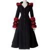 Pyon Pyon Manteau Réversible à Capuche 'Frozen Strawberry'... -ALCHEMY GOTHIC shop manteau reversible a capuche frozen strawberry noir et rouge