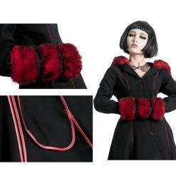 Pyon Pyon Manteau Réversible à Capuche 'Frozen Strawberry'... 20 Pyon Pyon Manteau Réversible à Capuche 'Frozen Strawberry'... -ALCHEMY GOTHIC shop manteau reversible a capuche frozen strawberry noir et rouge 6