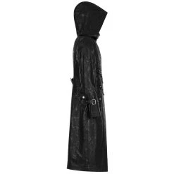 PUNK RAVE Manteau 'Samhain' En Sergé Noir -ALCHEMY GOTHIC shop manteau samhain en serge noir 11