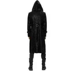 PUNK RAVE Manteau 'Samhain' En Sergé Noir -ALCHEMY GOTHIC shop manteau samhain en serge noir 2