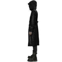 PUNK RAVE Manteau 'Samhain' En Sergé Noir -ALCHEMY GOTHIC shop manteau samhain en serge noir 3
