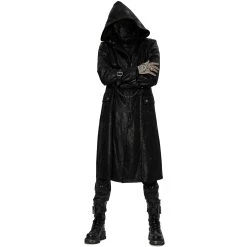 PUNK RAVE Manteau 'Samhain' En Sergé Noir -ALCHEMY GOTHIC shop manteau samhain en serge noir 6
