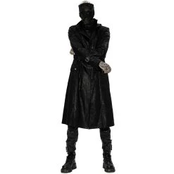 PUNK RAVE Manteau 'Samhain' En Sergé Noir -ALCHEMY GOTHIC shop manteau samhain en serge noir 7