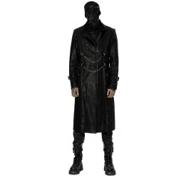 PUNK RAVE Manteau 'Samhain' En Sergé Noir -ALCHEMY GOTHIC shop manteau samhain en serge noir 8