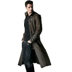 PUNK RAVE Manteau Steampunk Et Post Apocalyptique 'Wasteland'... -ALCHEMY GOTHIC shop manteau steampunk et post apocalyptique wasteland marron 1