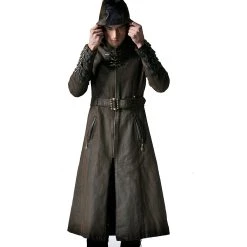 PUNK RAVE Manteau Steampunk Et Post Apocalyptique 'Wasteland'... -ALCHEMY GOTHIC shop manteau steampunk et post apocalyptique wasteland marron 4