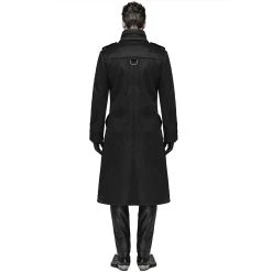 PUNK RAVE Manteau Style Militaire 'Gotham' Noir -ALCHEMY GOTHIC shop manteau style militaire gotham noir 2