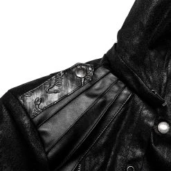 PUNK RAVE Manteau-Veste Pour Hommes à Capuche 'Scorpio' Noir -ALCHEMY GOTHIC shop manteau veste pour hommes a capuche scorpio noir 13