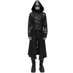 PUNK RAVE Manteau-Veste Pour Hommes à Capuche 'Scorpio' Noir -ALCHEMY GOTHIC shop manteau veste pour hommes a capuche scorpio noir 2