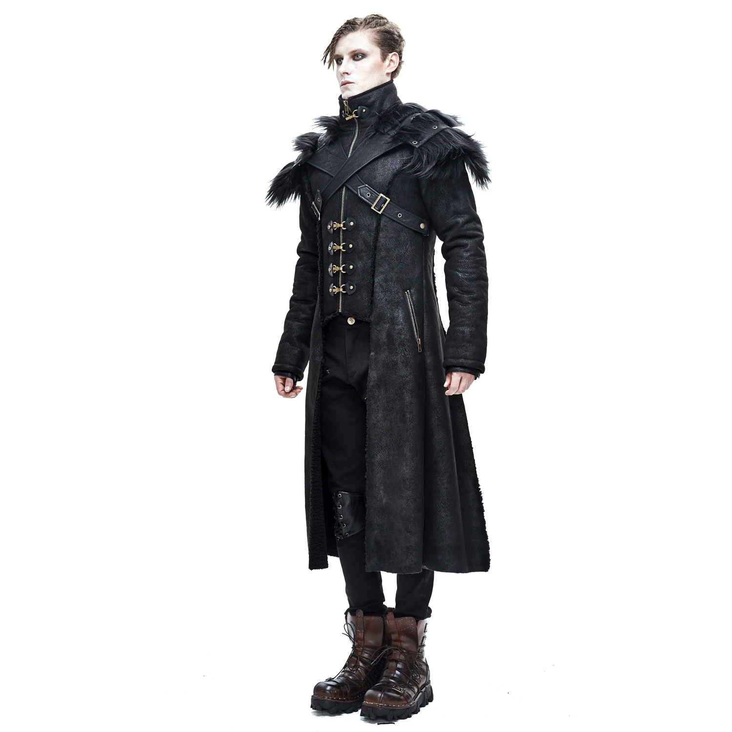 DEVIL FASHION Manteau 'Viserion' Noir 7 DEVIL FASHION Manteau 'Viserion' Noir – Image 5