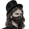 PUNK RAVE Masque 'Alchemist' En Jacquard Noir Et Or 2 PUNK RAVE Masque 'Alchemist' En Jacquard Noir Et Or -ALCHEMY GOTHIC shop masque alchemist en jacquard noir et or
