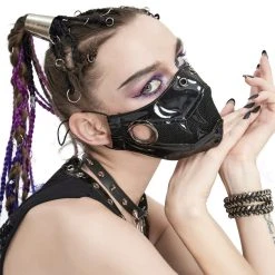 DEVIL FASHION Masque 'Beast Jaw' Noir -ALCHEMY GOTHIC shop masque beast jaw noir 2