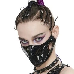 DEVIL FASHION Masque 'Beast Jaw' Noir Et Blanc -ALCHEMY GOTHIC shop masque beast jaw noir et blanc 2