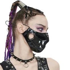 DEVIL FASHION Masque 'Beast Jaw' Noir Et Blanc -ALCHEMY GOTHIC shop masque beast jaw noir et blanc 3