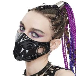 DEVIL FASHION Masque 'Beast Jaw' Noir Et Blanc -ALCHEMY GOTHIC shop masque beast jaw noir et blanc 5